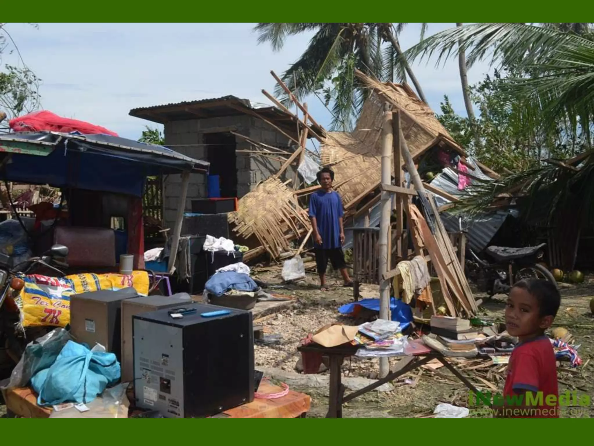 Houses owners make a stand to ask for shelter support.