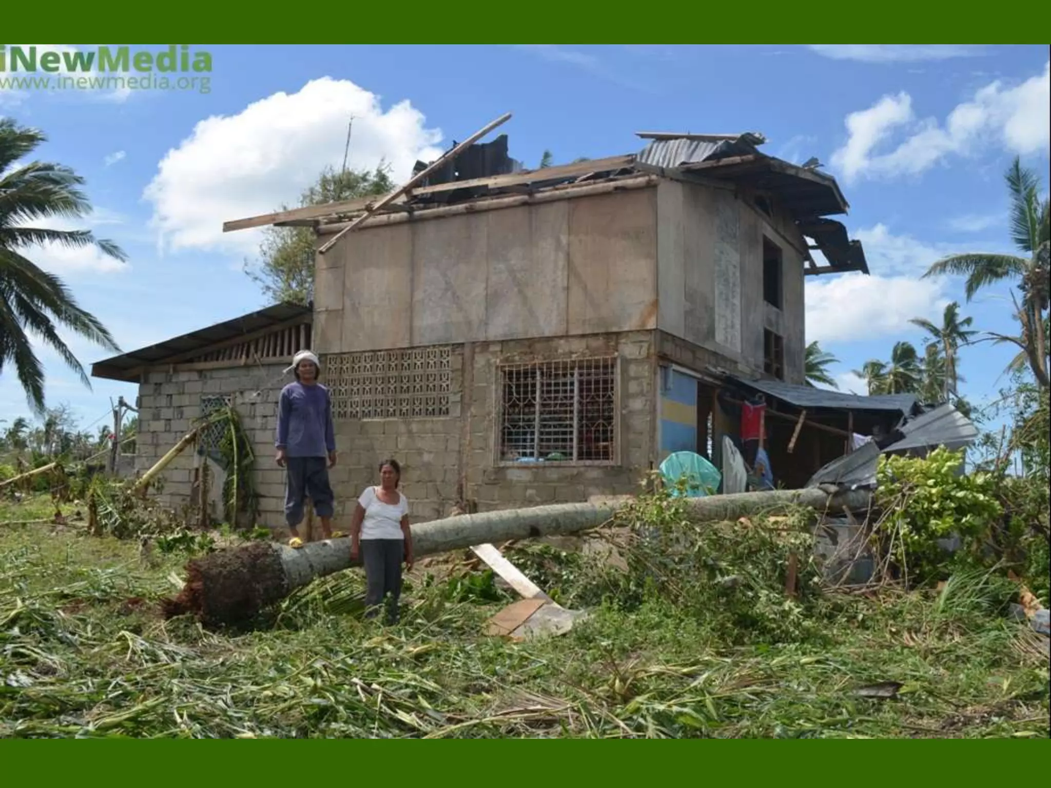 Houses owners make a stand to ask for shelter support.