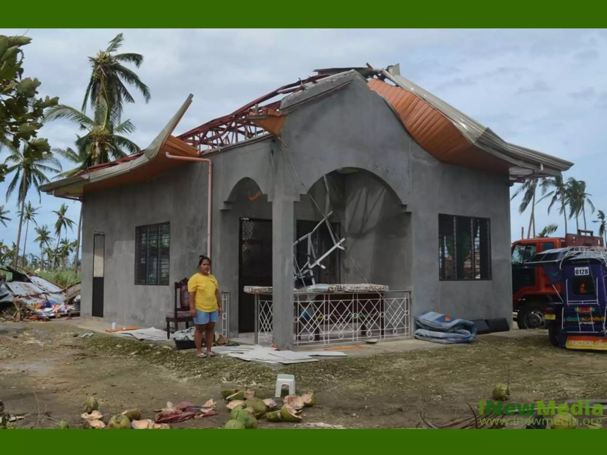Houses owners make a stand to ask for shelter support.