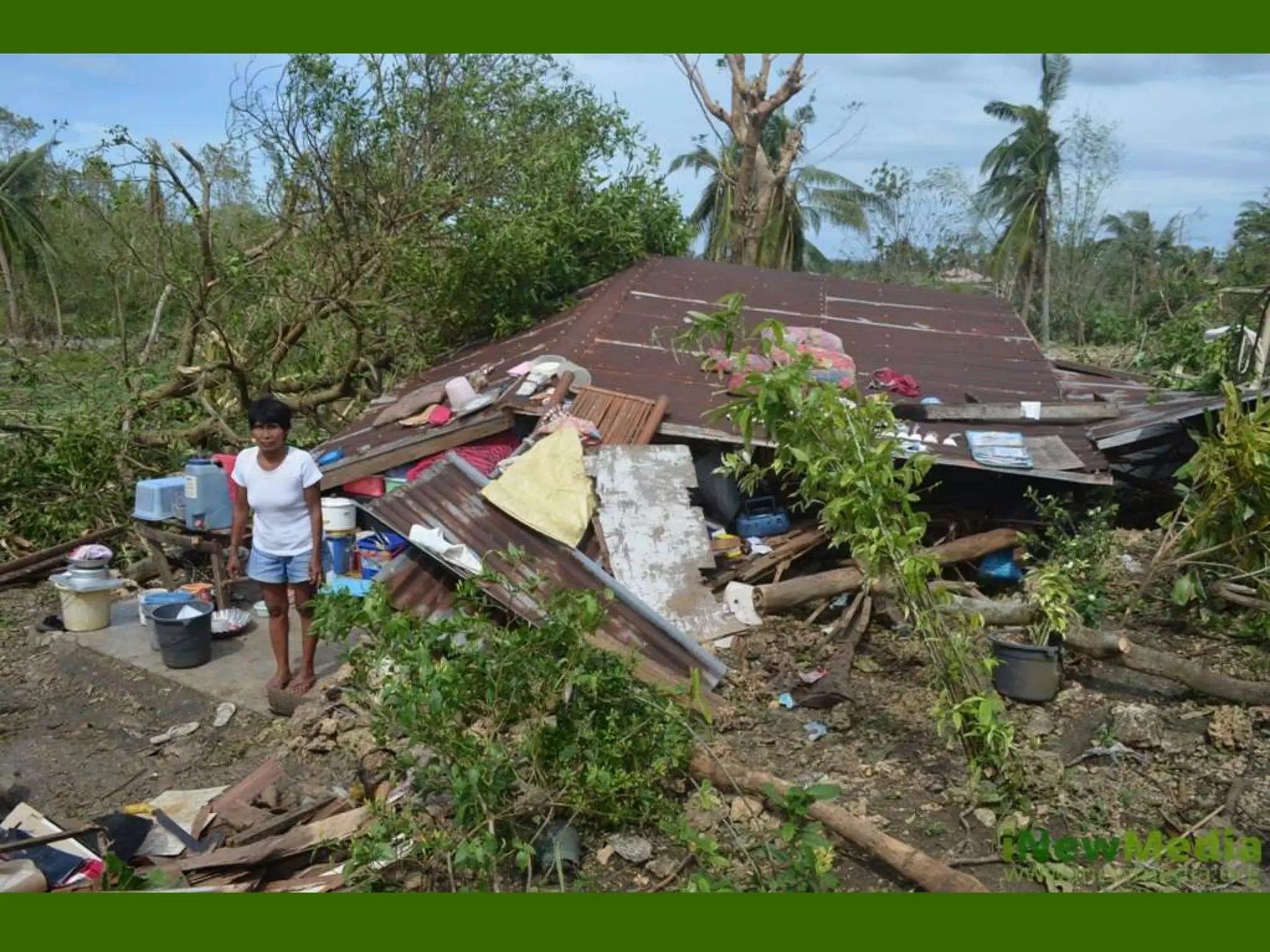 Houses owners make a stand to ask for shelter support.