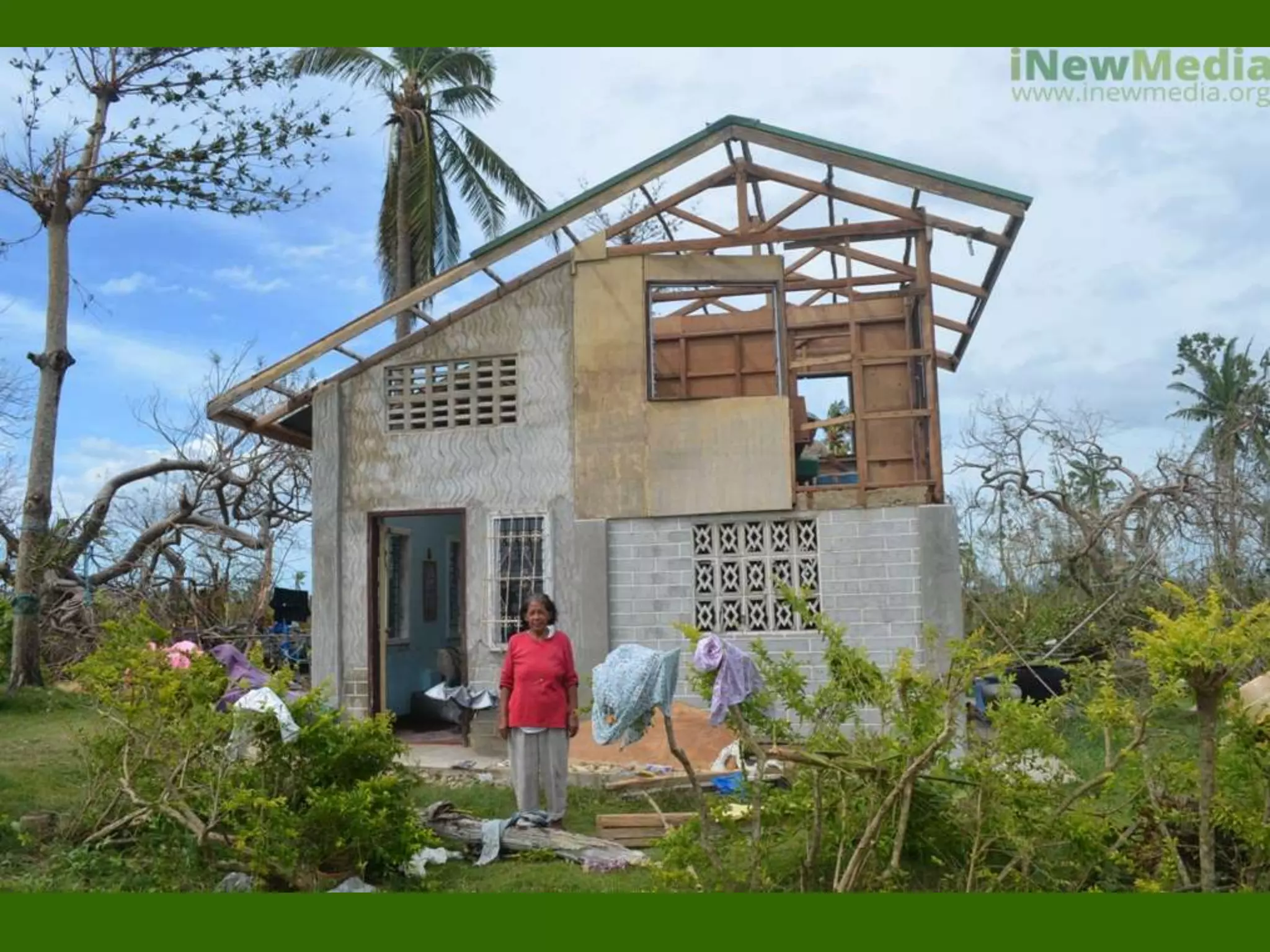 Houses owners make a stand to ask for shelter support.