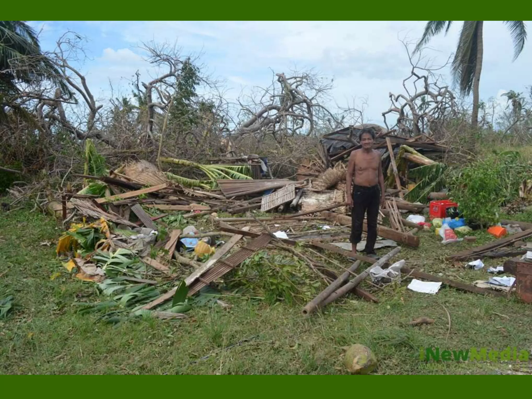 Houses owners make a stand to ask for shelter support.