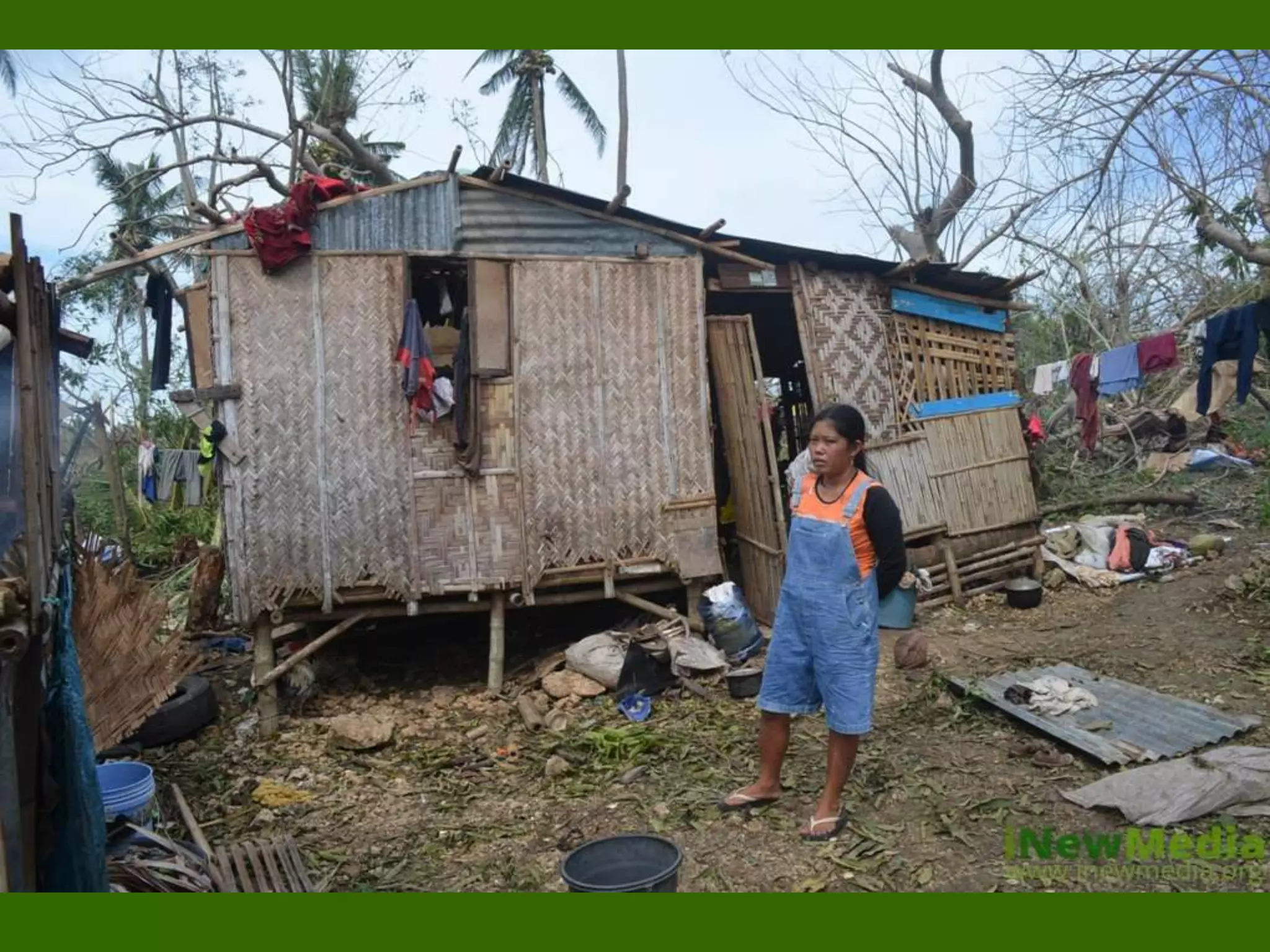 Houses owners make a stand to ask for shelter support.