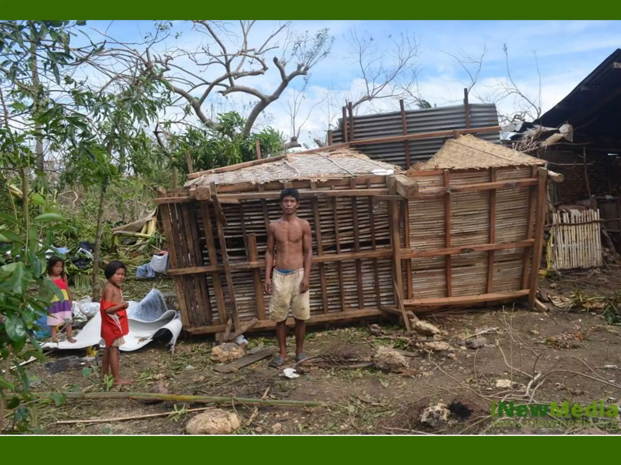Houses owners make a stand to ask for shelter support.
