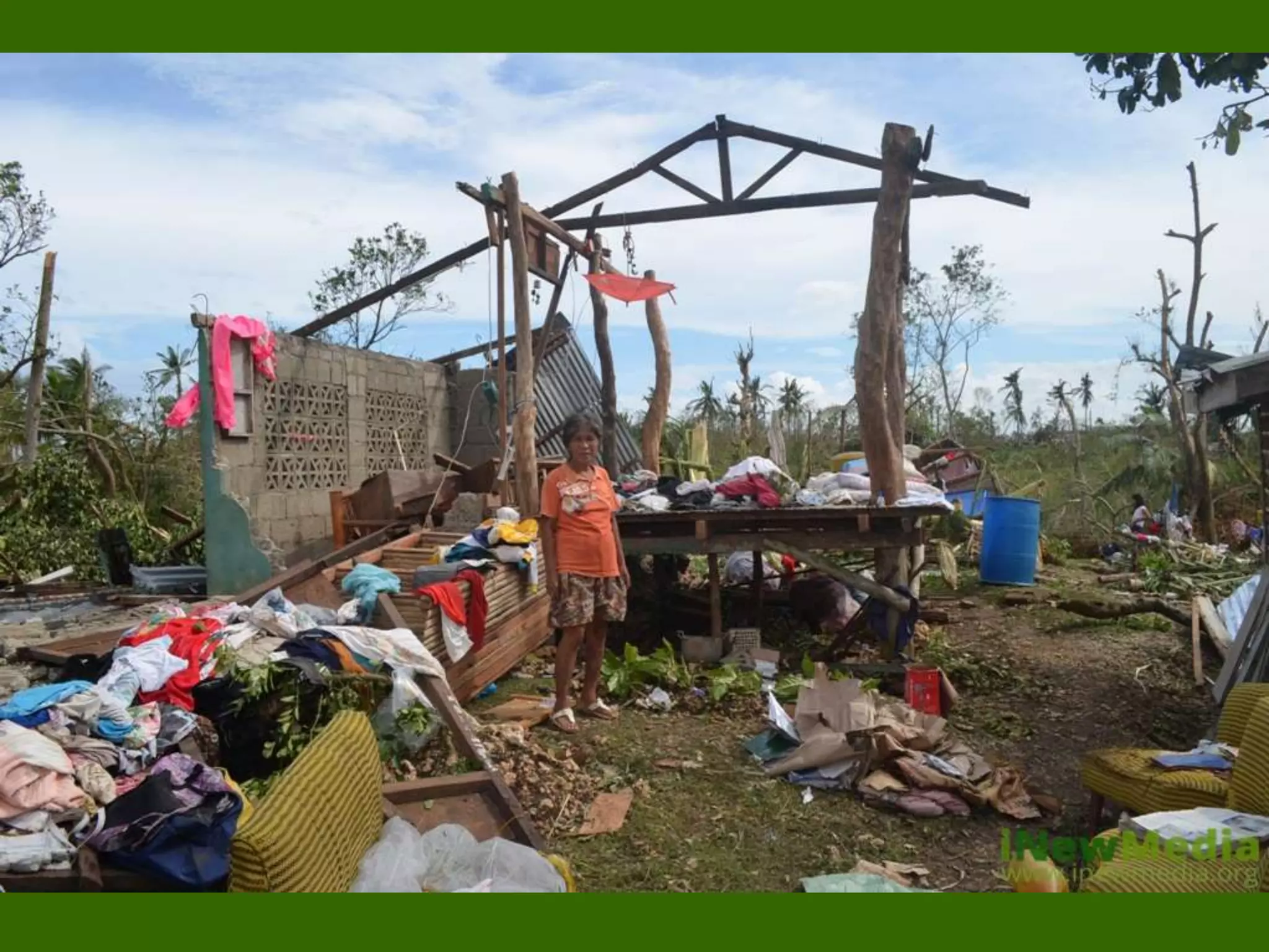 Houses owners make a stand to ask for shelter support.