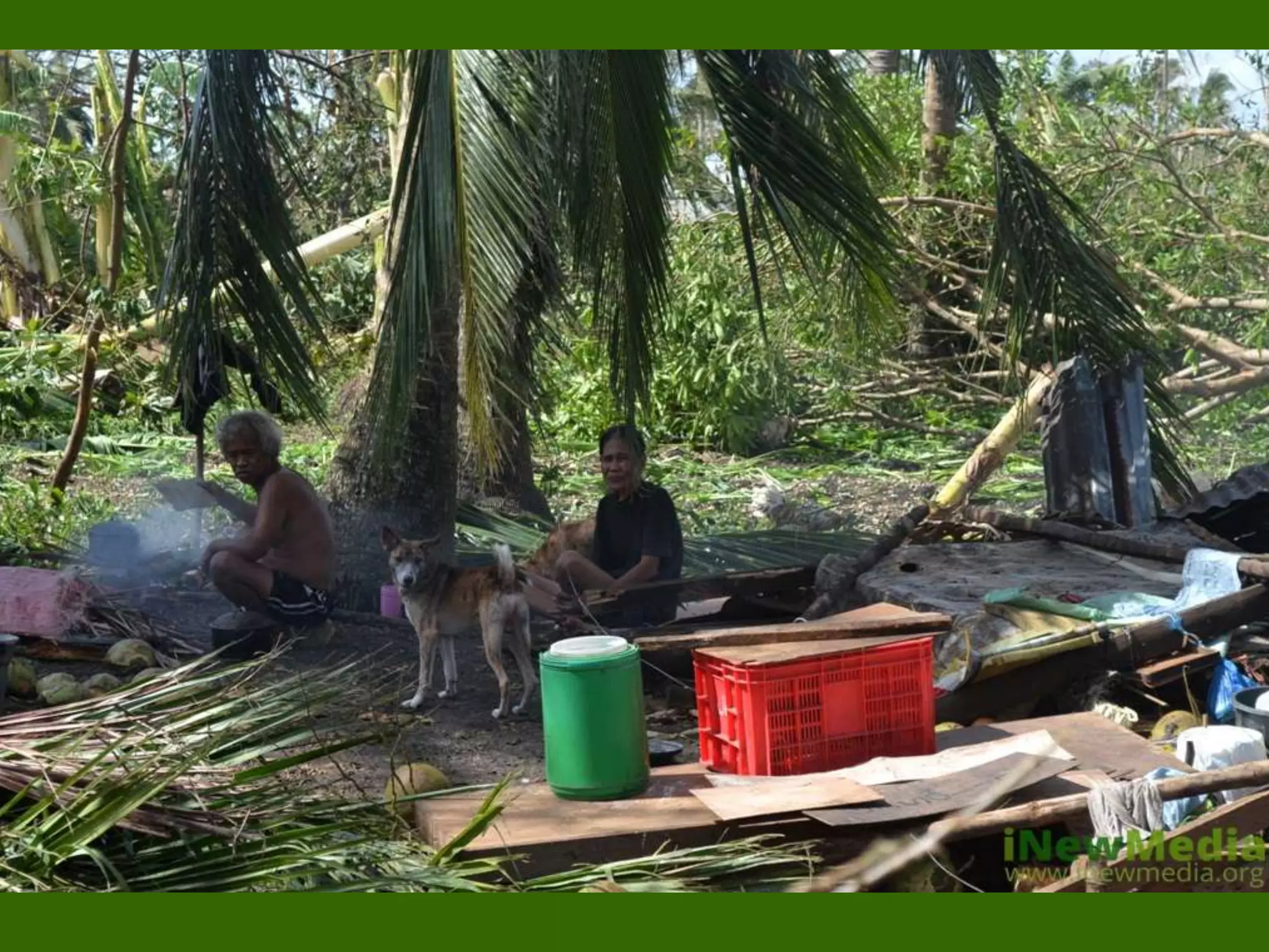 Houses owners make a stand to ask for shelter support.