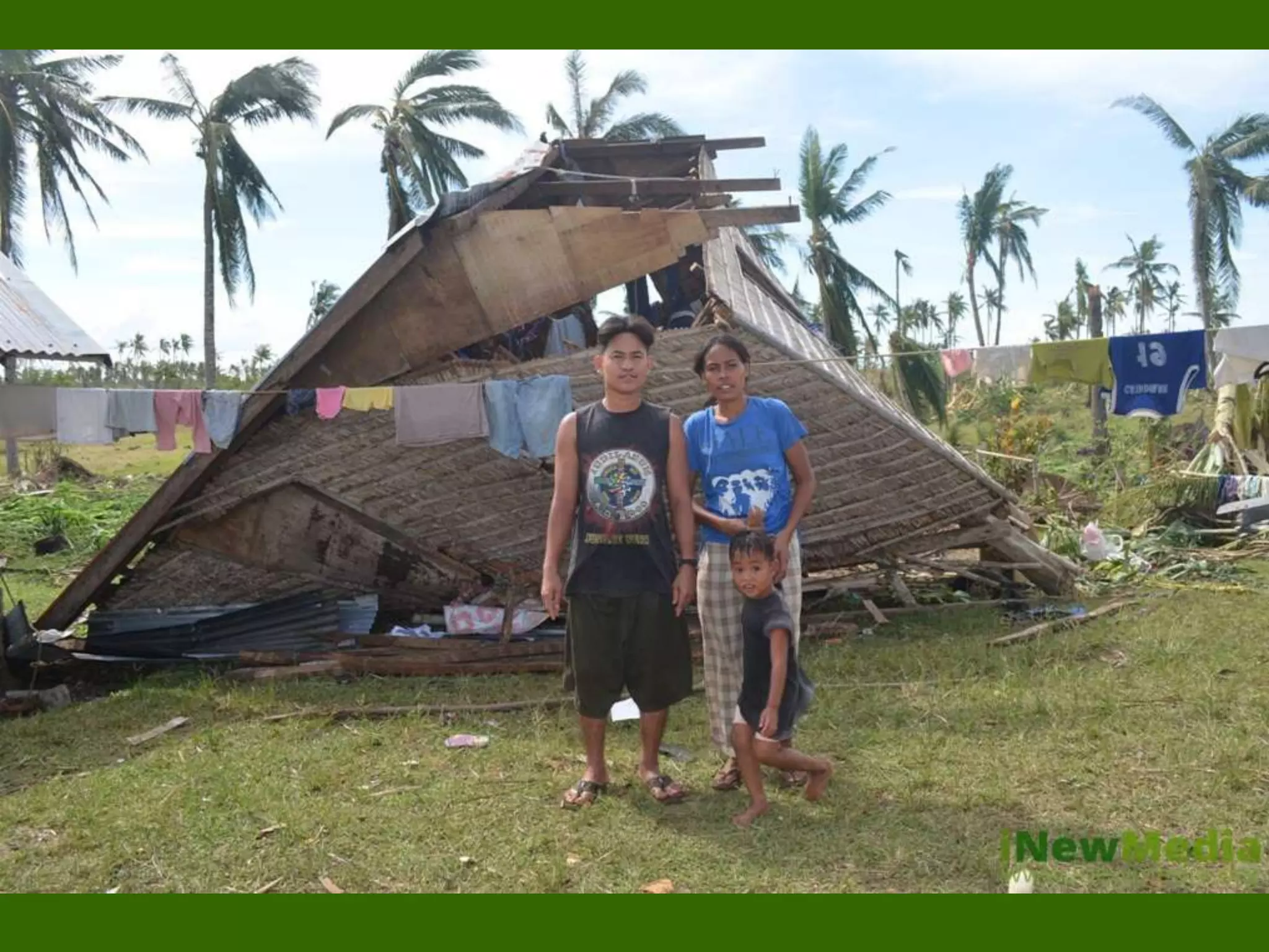Houses owners make a stand to ask for shelter support.
