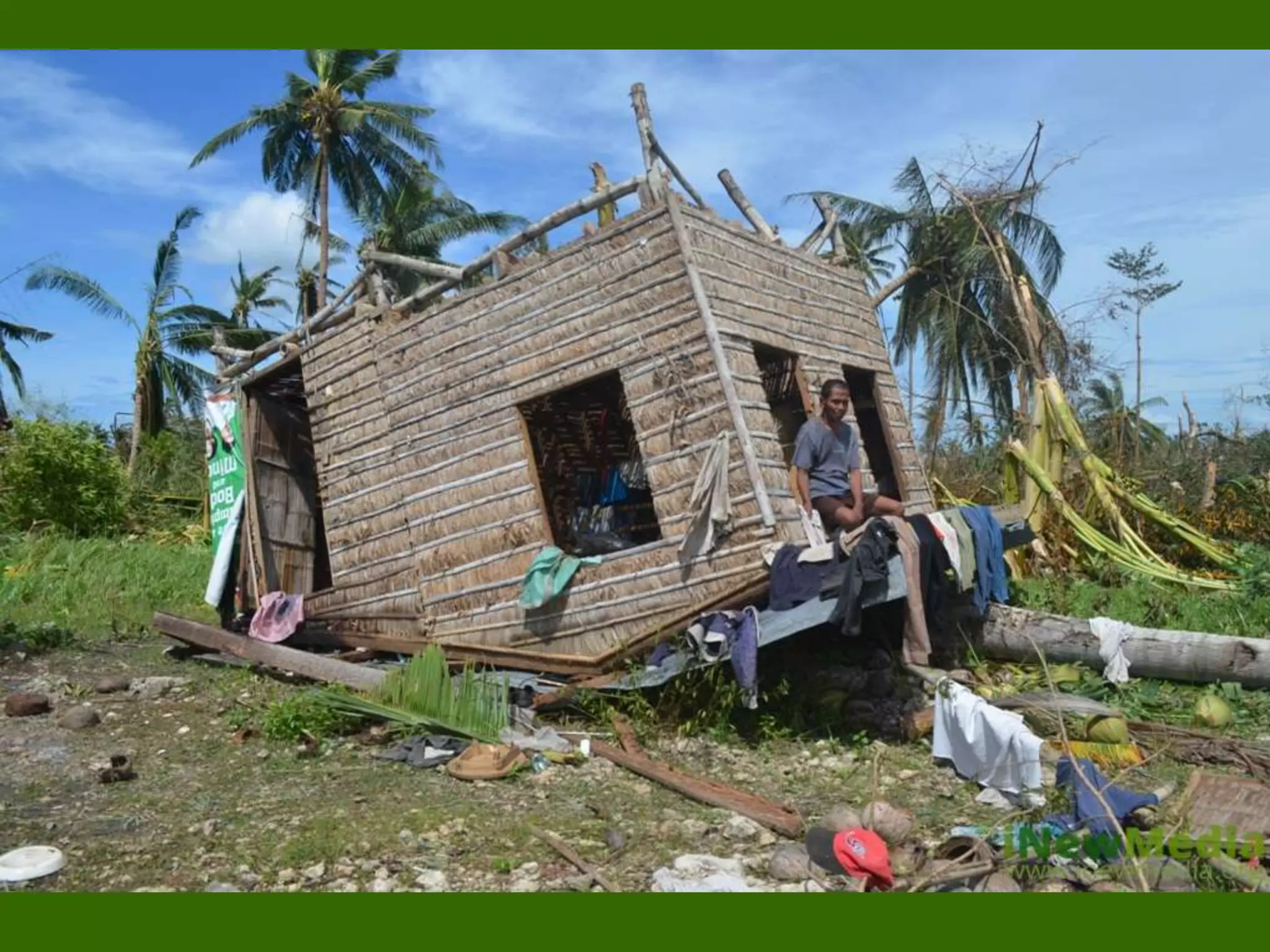 Houses owners make a stand to ask for shelter support.