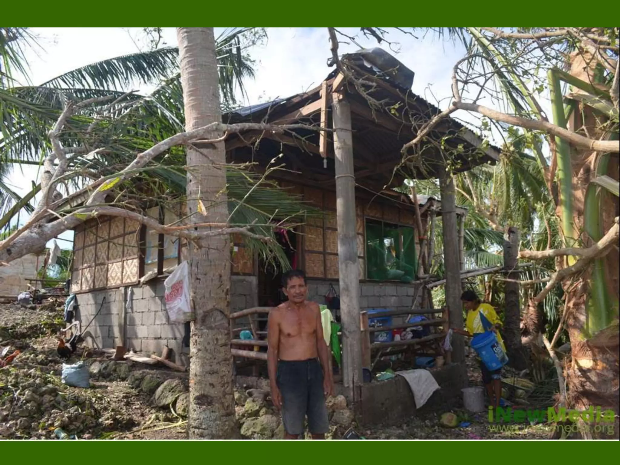 Houses owners make a stand to ask for shelter support.