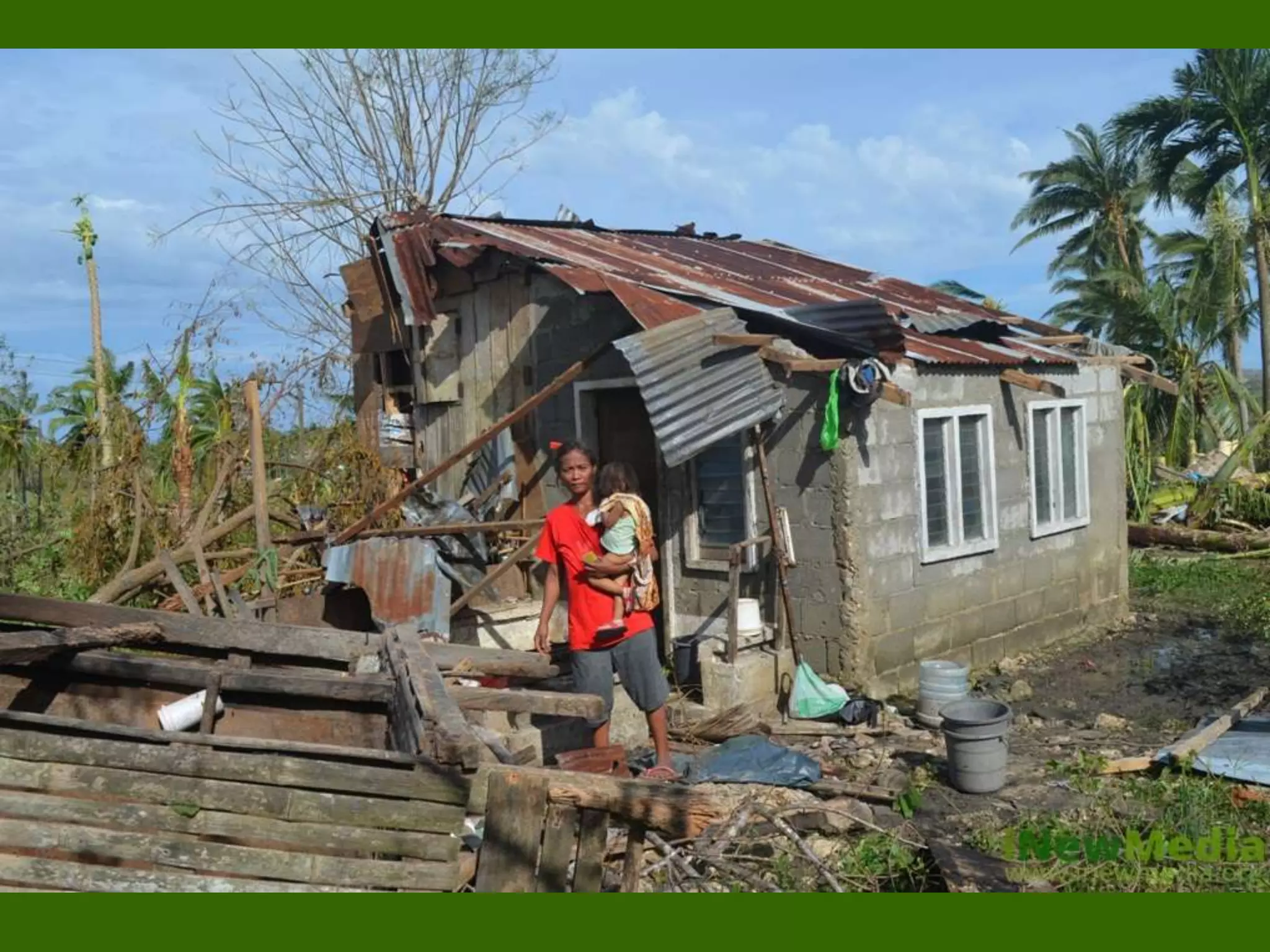 Houses owners make a stand to ask for shelter support.