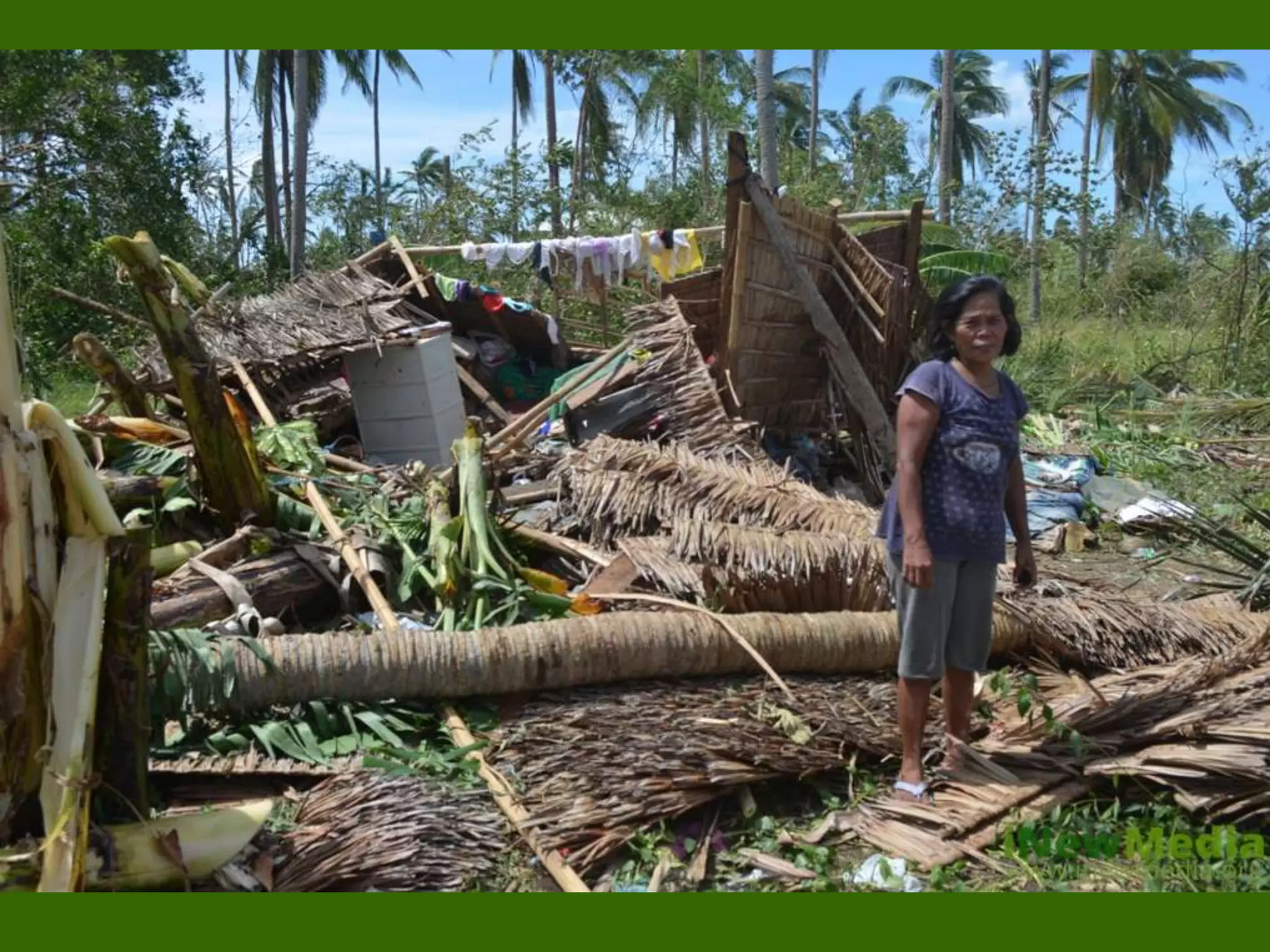 Houses owners make a stand to ask for shelter support.