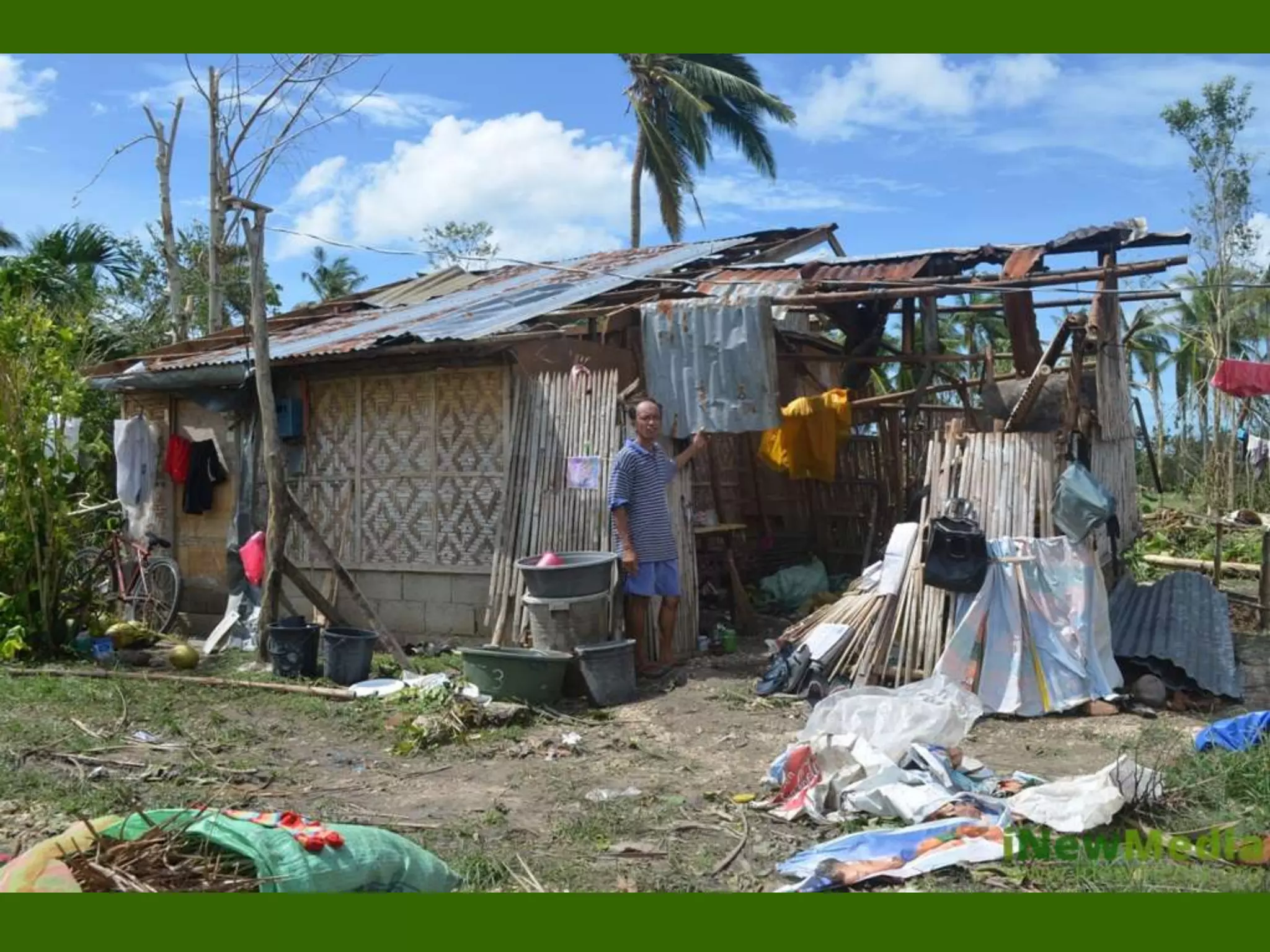 Houses owners make a stand to ask for shelter support.