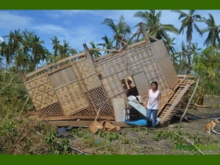 Houses owners make a stand to ask for shelter support.