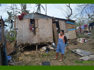 Houses owners make a stand to ask for shelter support.