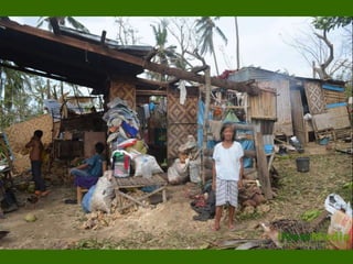 Houses owners make a stand to ask for shelter support.