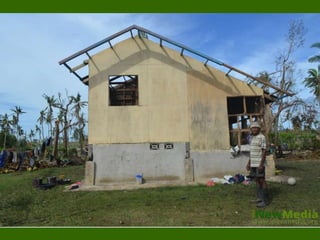 Houses owners make a stand to ask for shelter support.