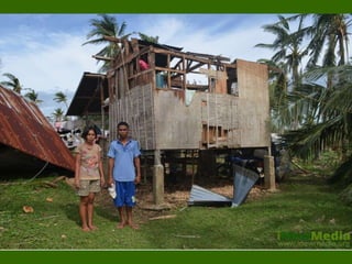 Houses owners make a stand to ask for shelter support.