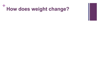 How does weight change?