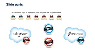 Join the conversation: #forcewebinarJoin the conversation: #forcewebinar
Use certification logos as appropriate; copy and paste next to speaker name
Slide parts
 