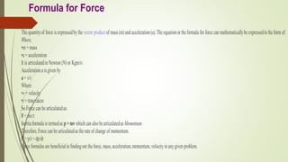 Formula for Force
 