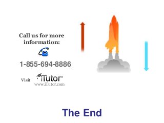 The End
Call us for more
information:
1-855-694-8886
www.iTutor.com
Visit
 