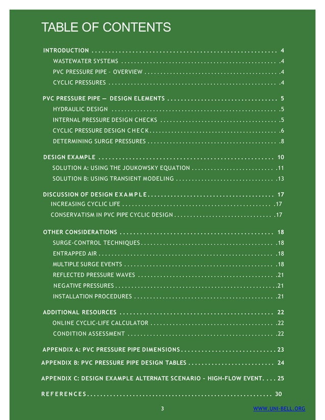 Force Main Design Guide for PVC Pipe