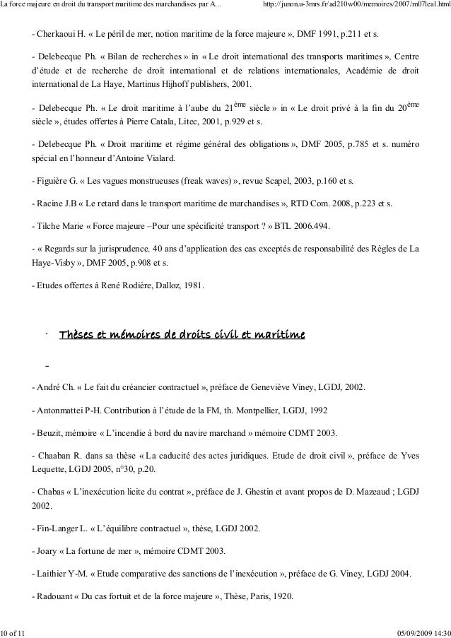 Force Majeure En Droit