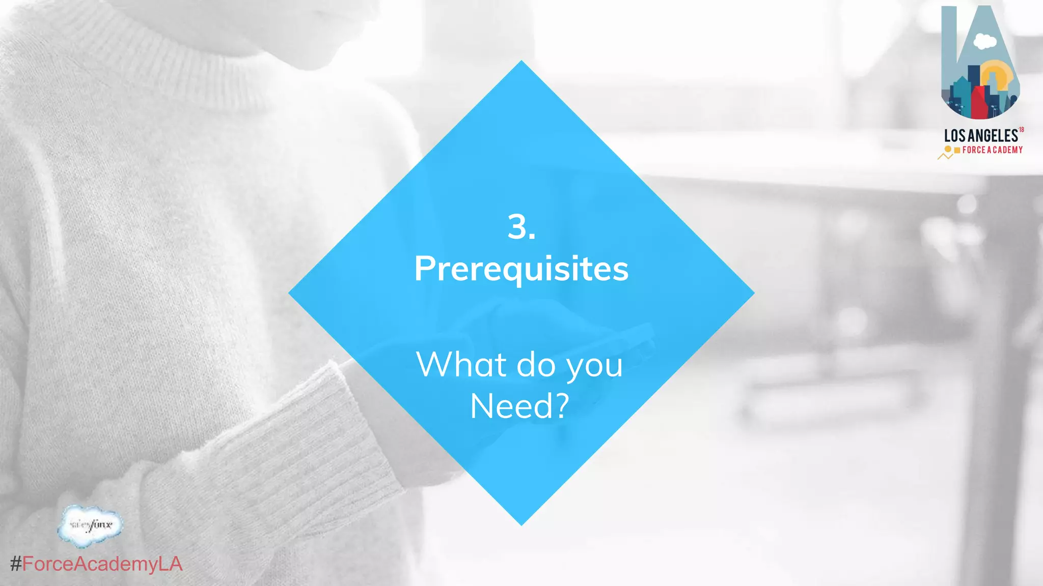 #ForceAcademyLA
What do you
Need?
3.
Prerequisites
 