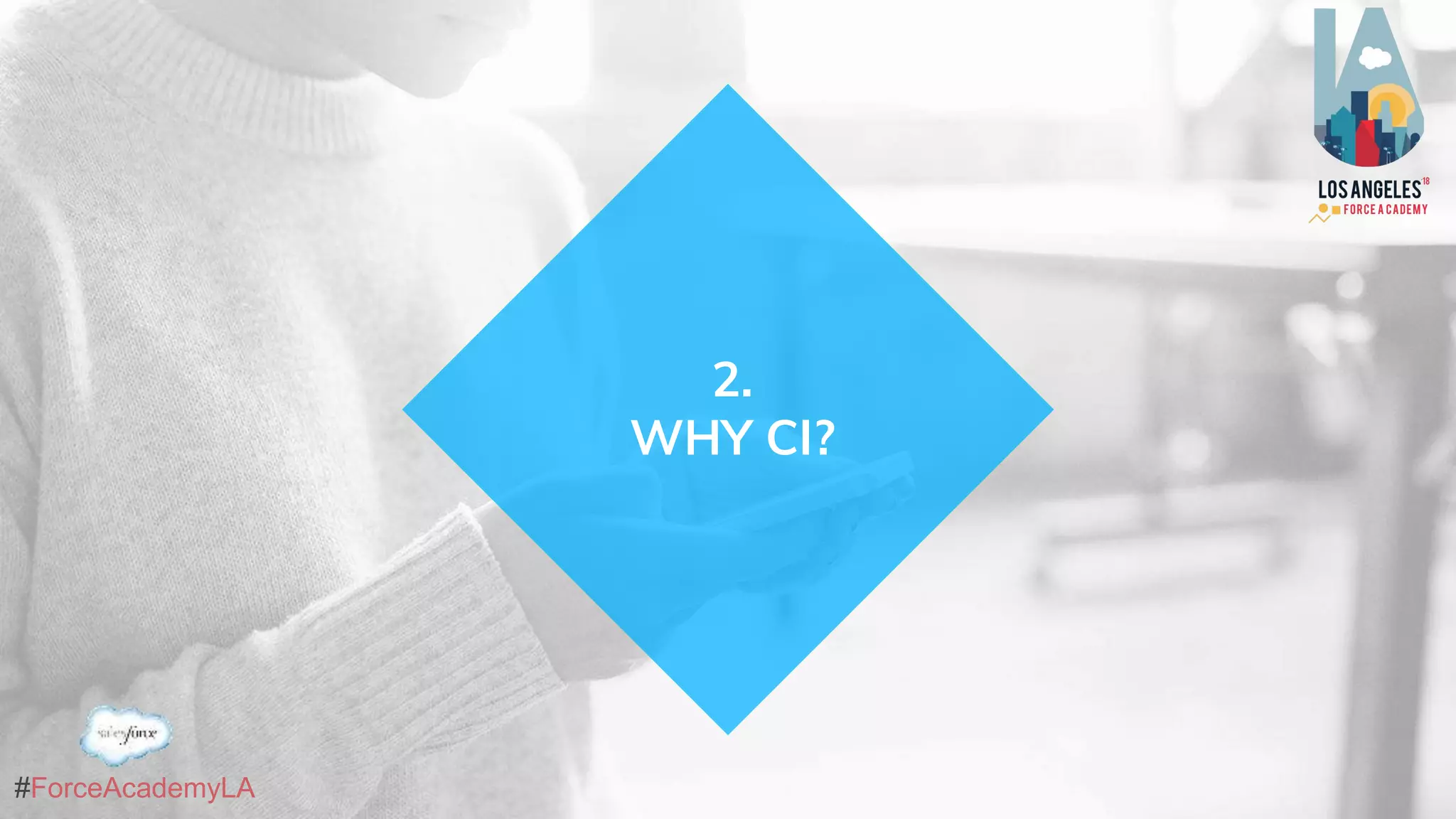 #ForceAcademyLA
2.
WHY CI?
 