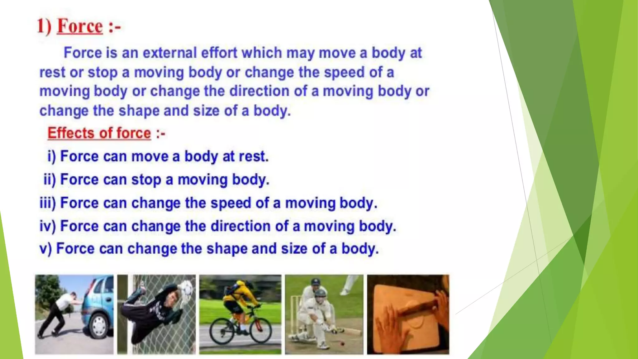 Force and law of motion CLASS 9 PPT | PPTX