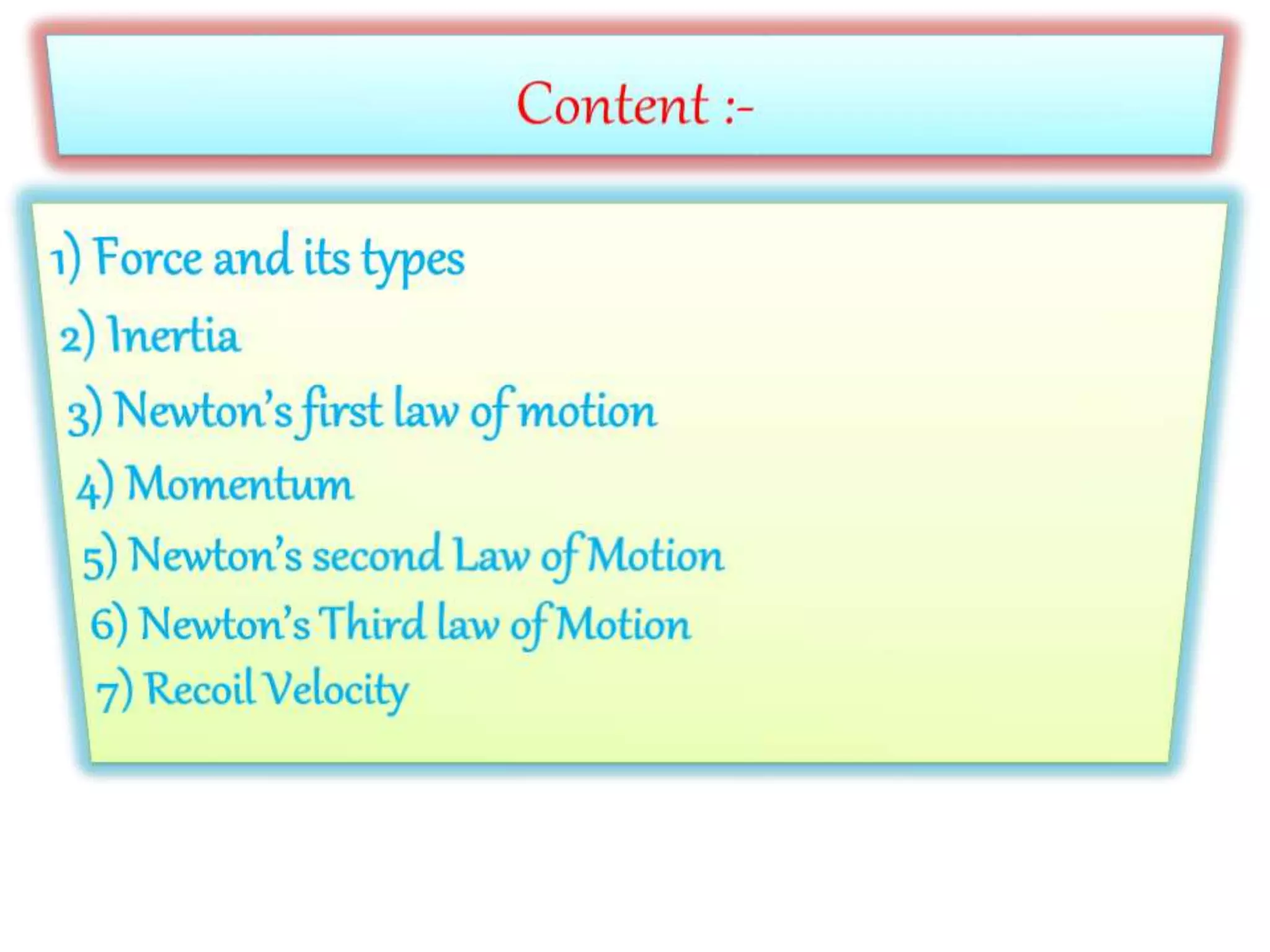 Force and laws of motion ppt for class 9 CBSE | PPTX