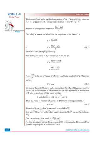 Force and motion | PDF