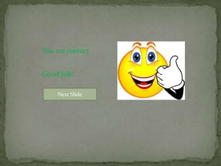 You are correct


Good Job!

     Next Slide
 