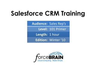 Salesforce CRM Training 