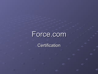Force.com Certification 