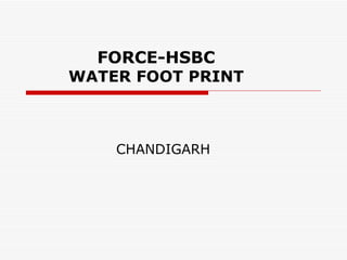FORCE-HSBC
WATER FOOT PRINT



    CHANDIGARH
 