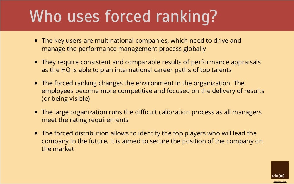 Forced Distribution of Performance Ratings