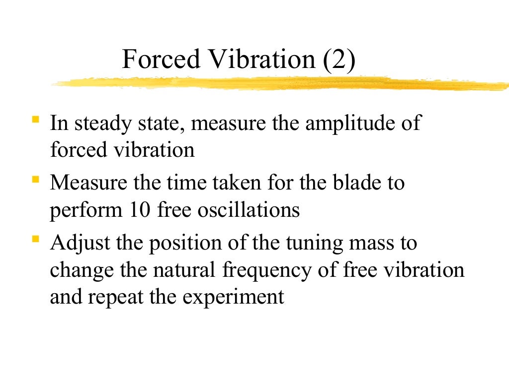 Force Damped Vibrations