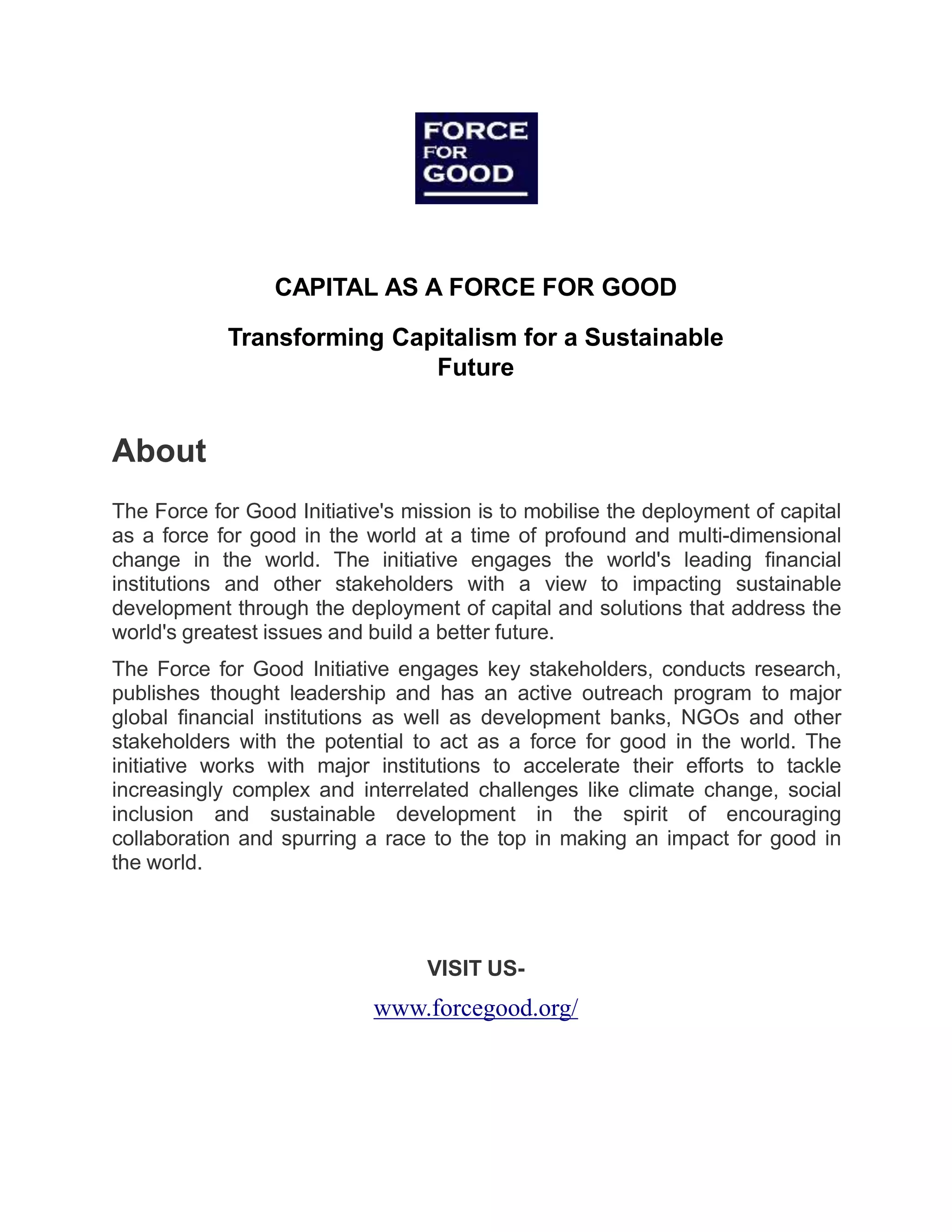 Force for good | PPTX
