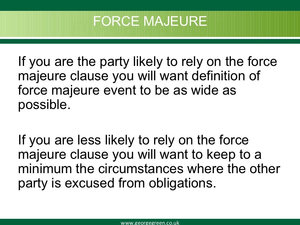 Force Majeure