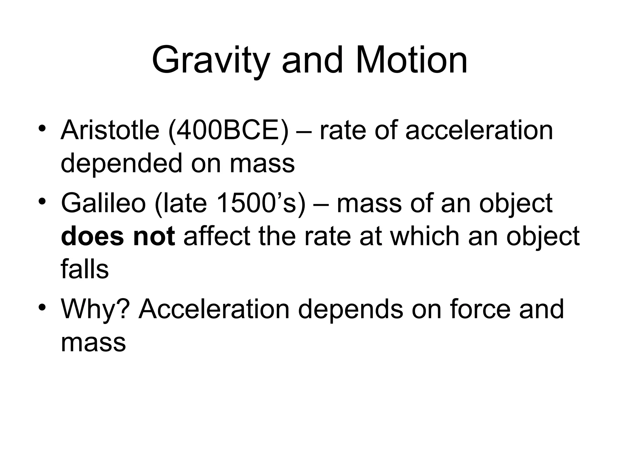 Force, mass, acceleration | PPT