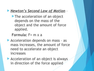 Force, mass, acceleration | PPT