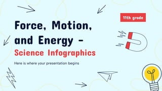 Force, Motion,
and Energy -
Science Infographics
Here is where your presentation begins
11th grade
 
