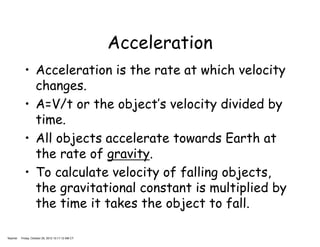Force & motion notes 2012 | PDF