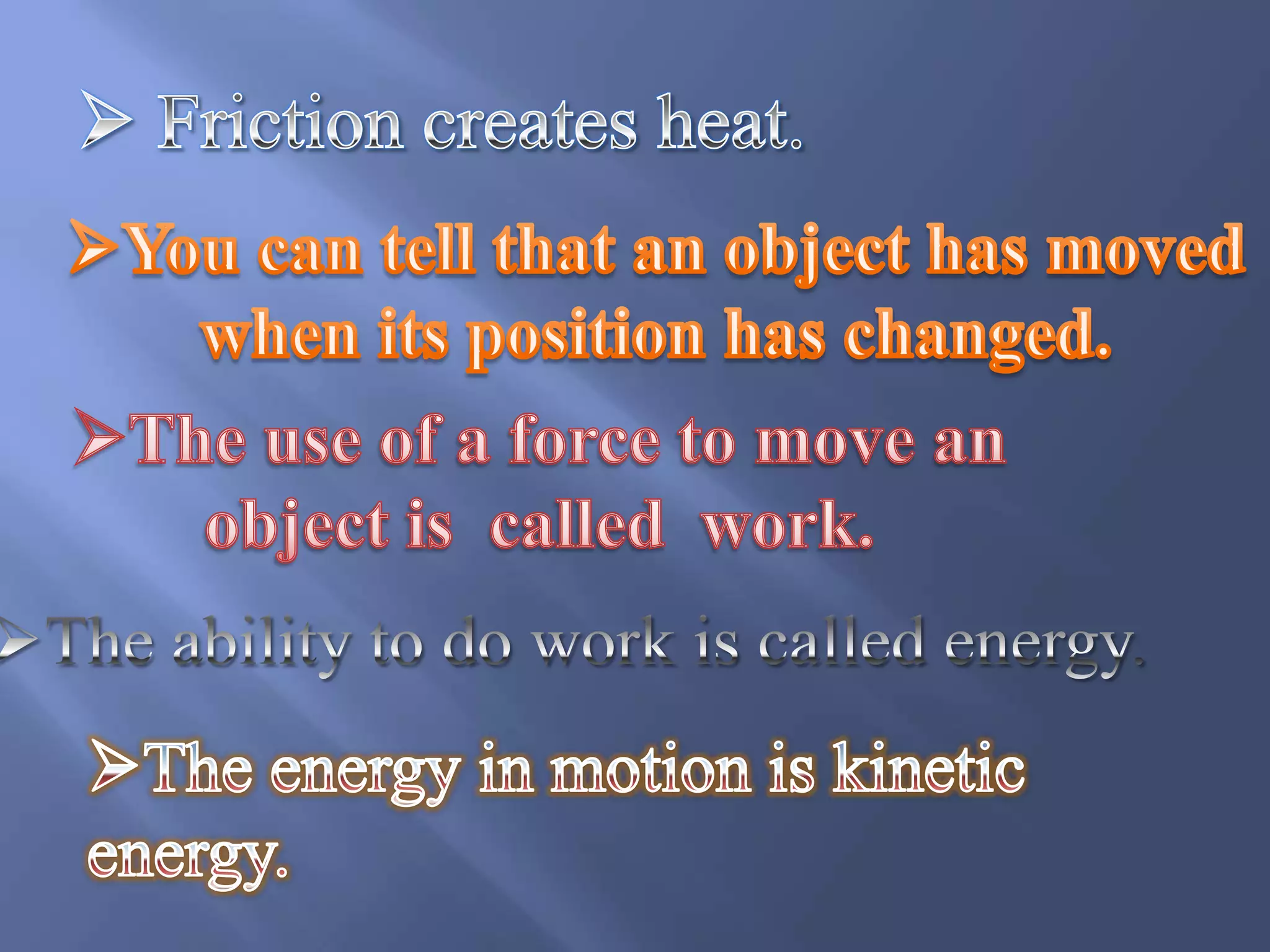 Force motion