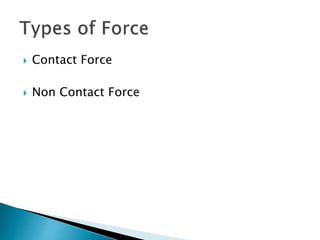  Contact Force 
 Non Contact Force 
 