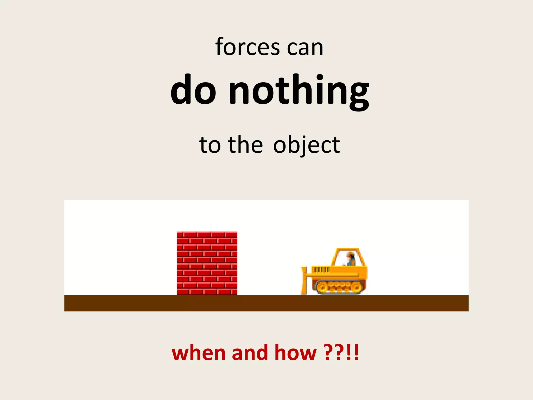 forces can
do nothing
to the object
when and how ??!!
 