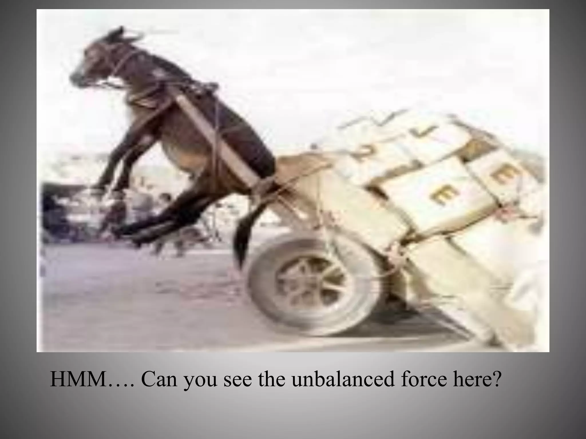 HMM…. Can you see the unbalanced force here?
 