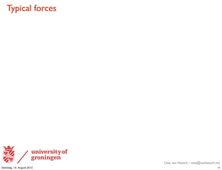 Typical forces




                            Uwe van Heesch - uwe@vanheesch.net
Dienstag, 14. August 2012                                   11
 