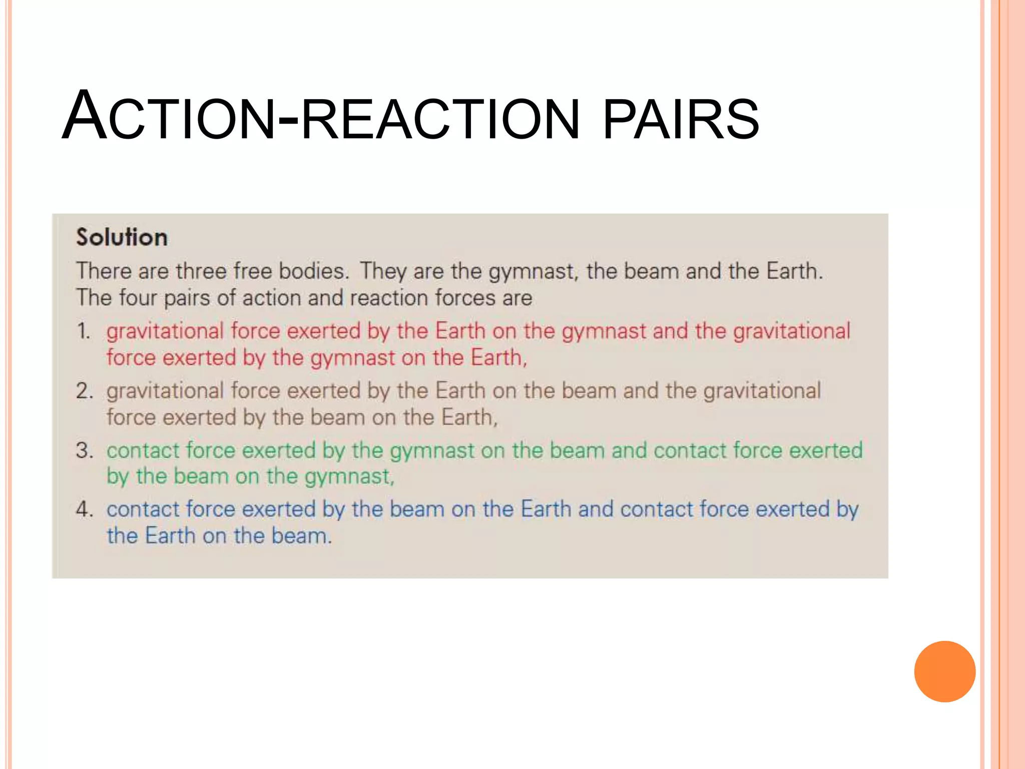 ACTION-REACTION PAIRS
 